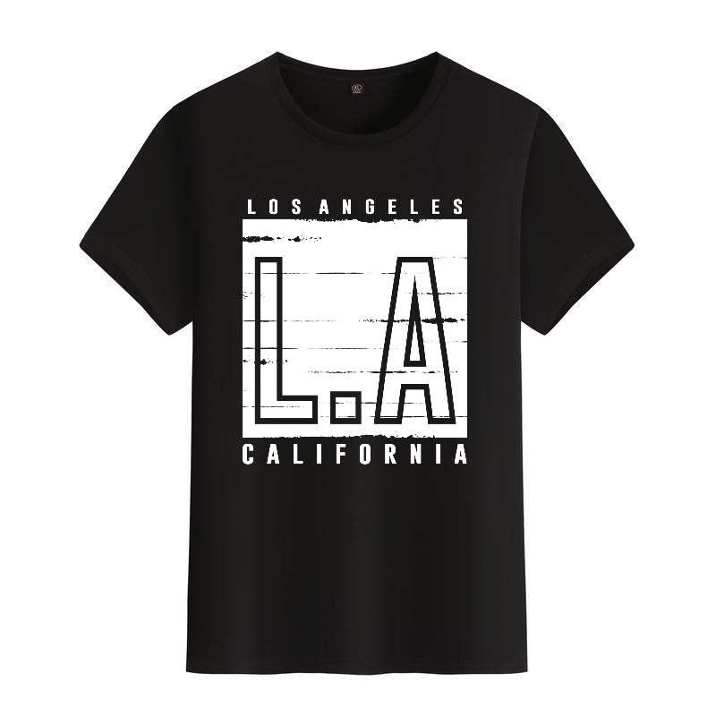 Men's Black Round-Neck Short-S - Street Fashion Los Angeles avis et prix