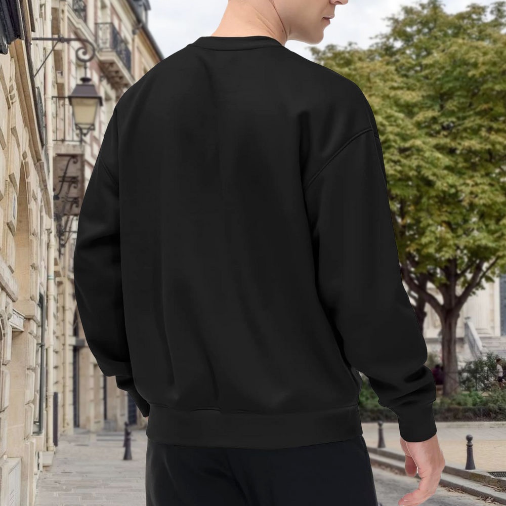 Men's Black Crew Neck Pullover - Street Fashion Los Angeles avis et prix