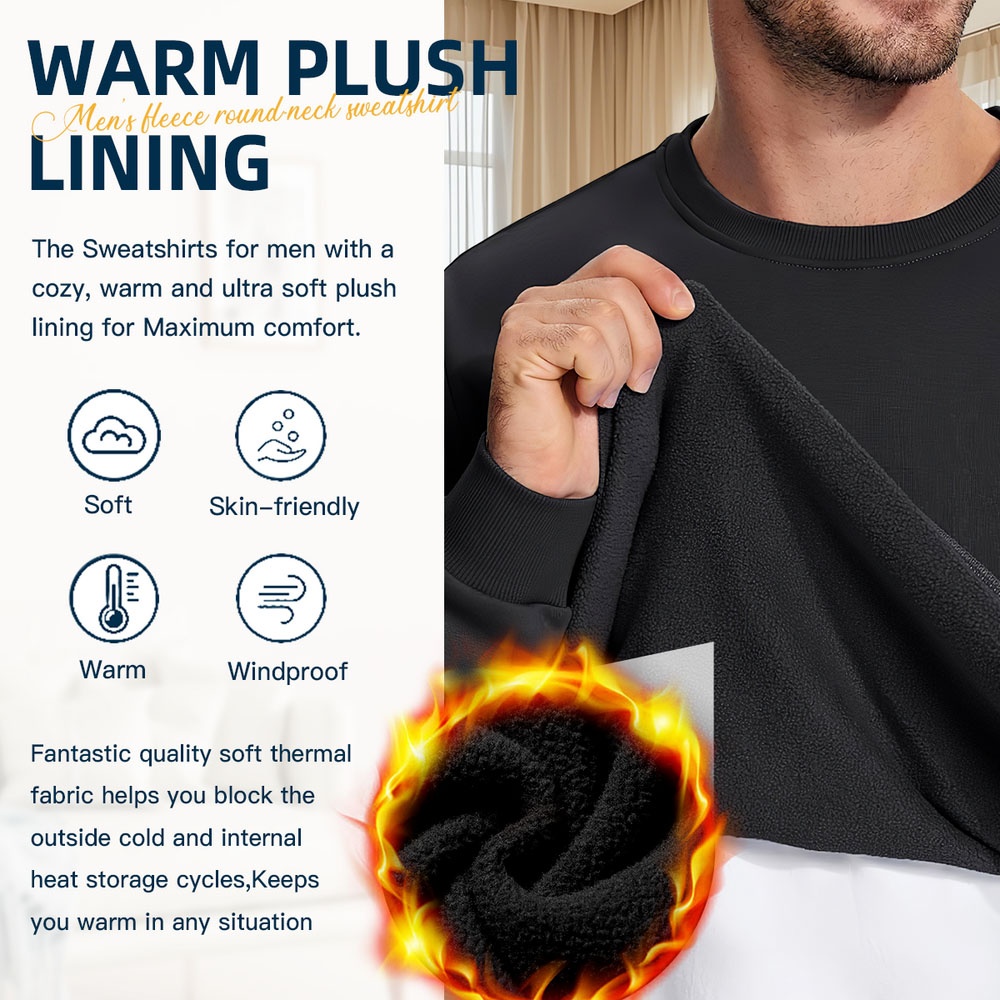 Men's Black Crew Neck Pullover - Street Fashion Los Angeles avis et prix