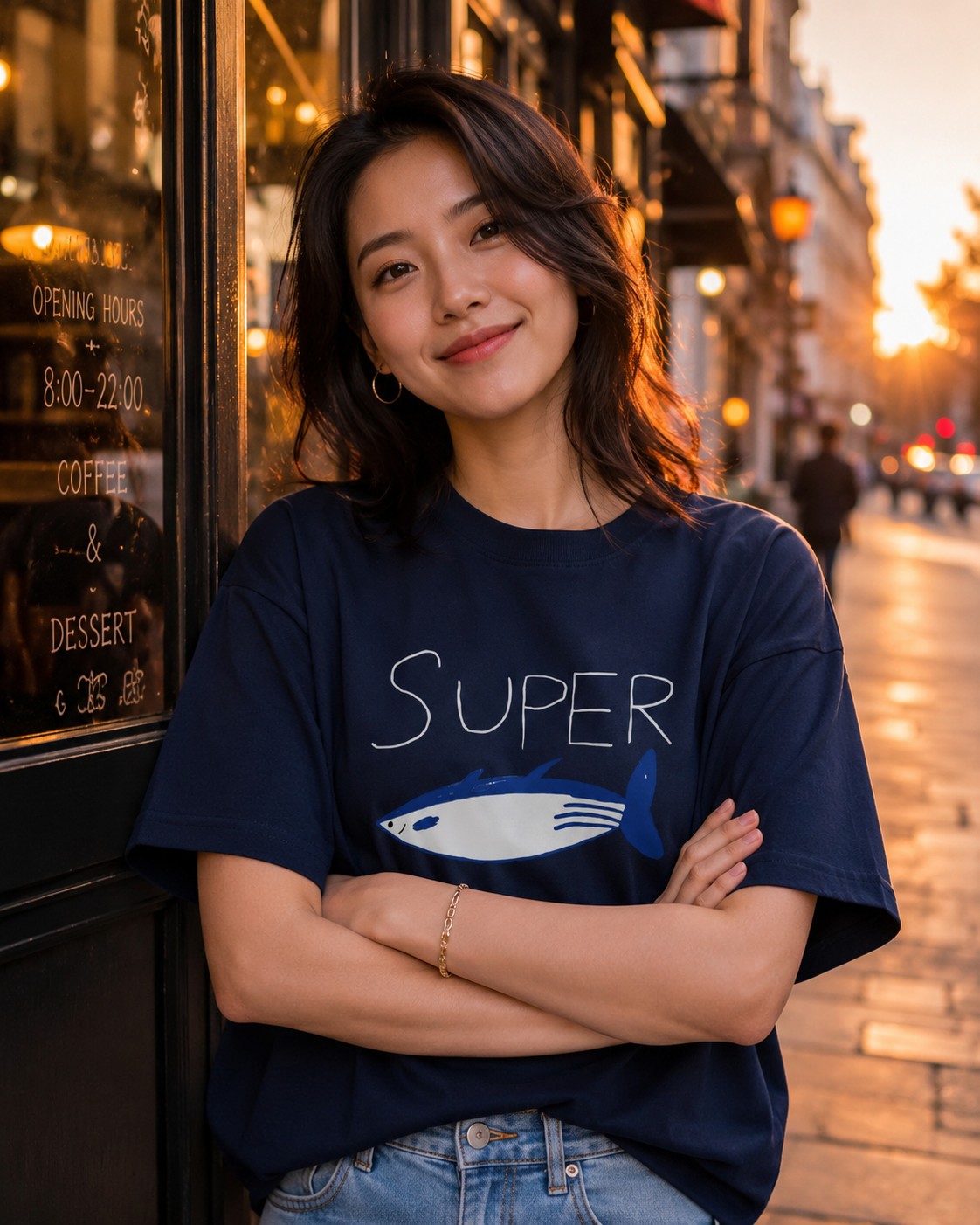 Kpop Korean Jin Super Tuna Fis - Street Fashion Logo avis et prix