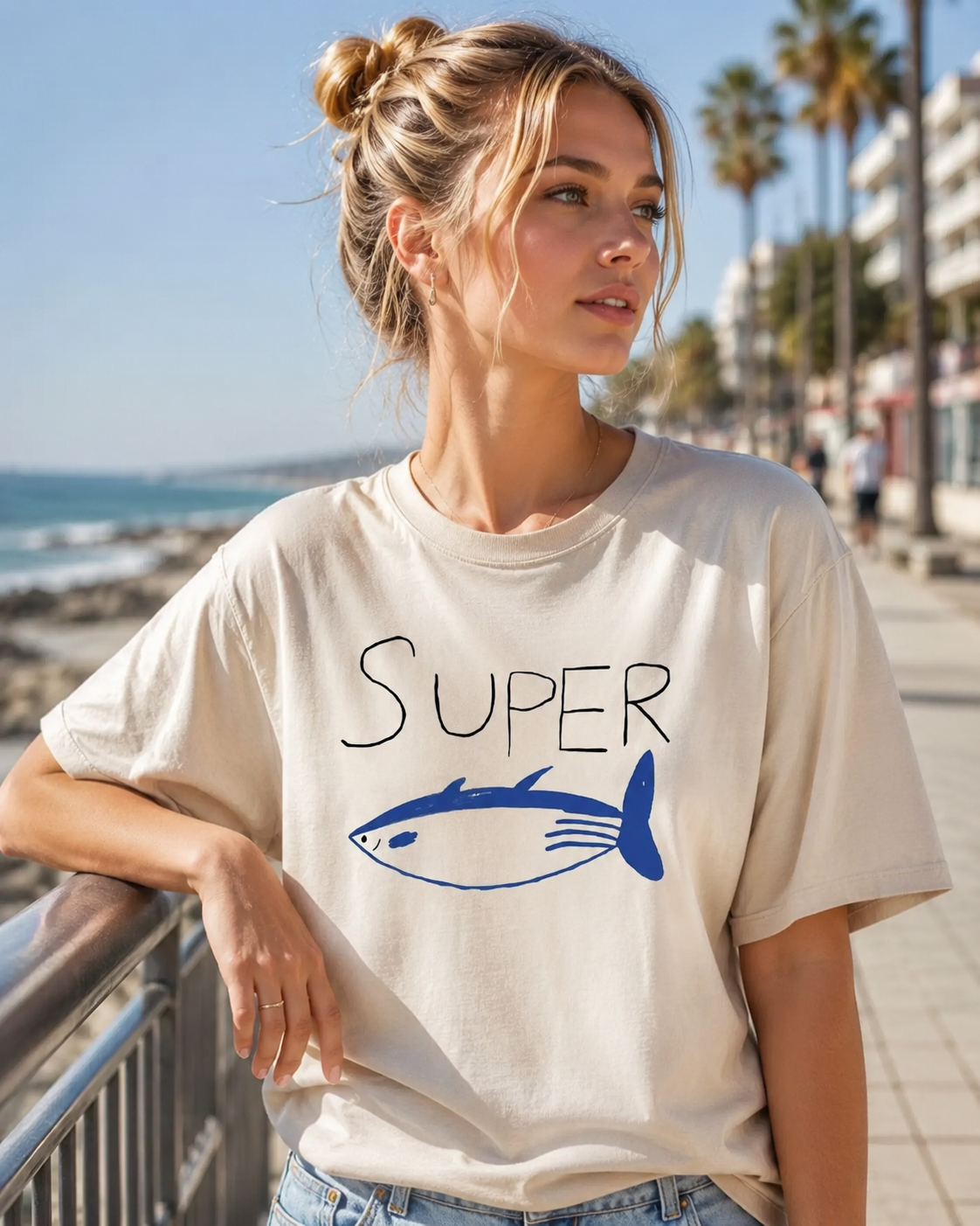 Kpop Korean Jin Super Tuna Fis - Street Fashion Logo avis et prix