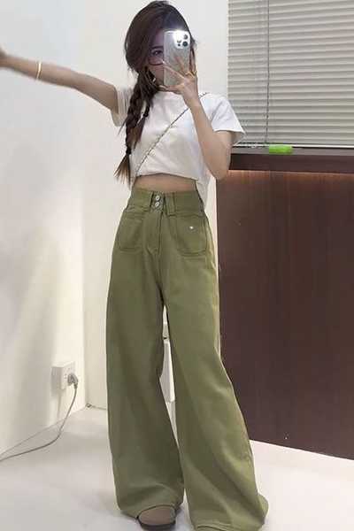 Girls Jeans Japanese Vintage C - Japanese Street Fashion Female avis et prix