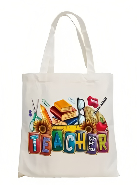 Color Block Teacher Letter Wit - Tote Bag Canvas Print avis et prix