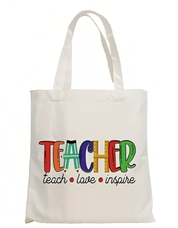 Color Block Teacher Letter Wit - Tote Bag Canvas Print avis et prix