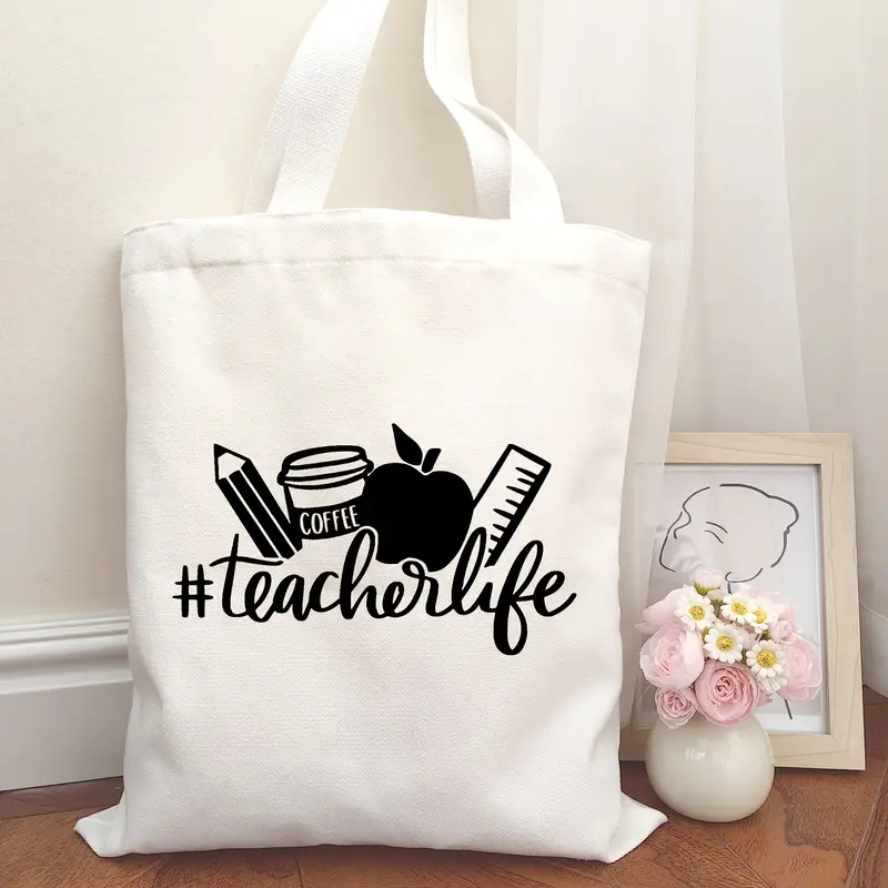 Color Block Teacher Letter Wit - Tote Bag Canvas Print avis et prix