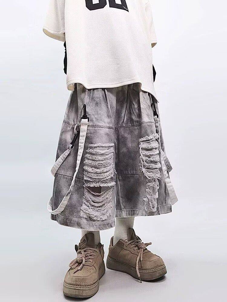 Retro Hip-hop Men's Ripped Jea - Street Fashion Hip Hop avis et prix