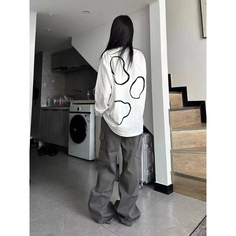 Women Oversized Crew Neck Abst - Longline Tee Oversized avis et prix