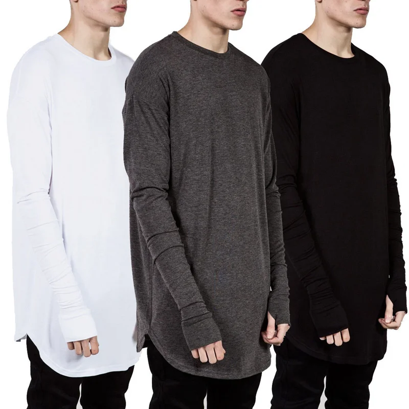 Men Longline Thumb Hole Long S - Longline Tee Oversized avis et prix
